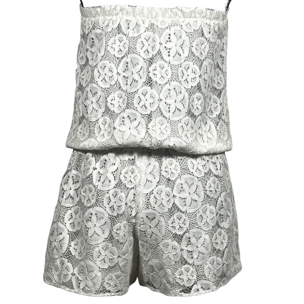 Lily Pulitzer White Lace Strapless Romper Small - Picture 3 of 8
